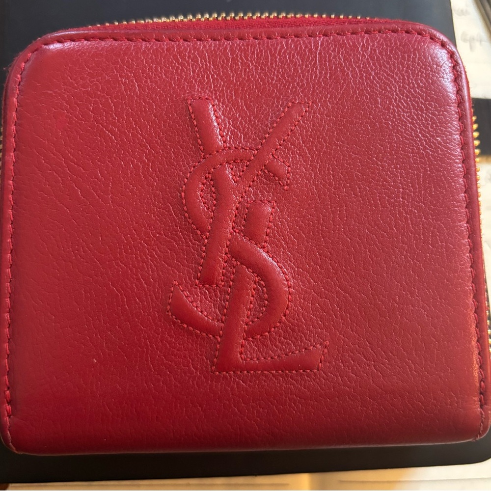 Yves Saint Laurent Bold Red Leather Wallet